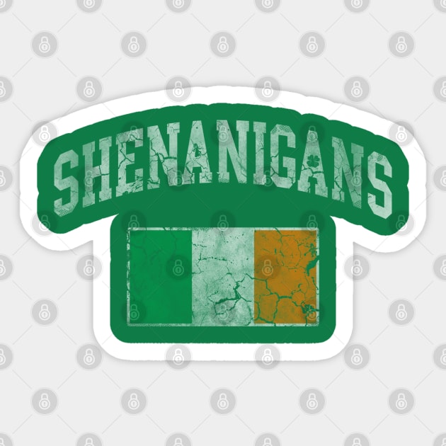 Shenanigans Irish Flag Ireland St Patrick's Day Sticker by E